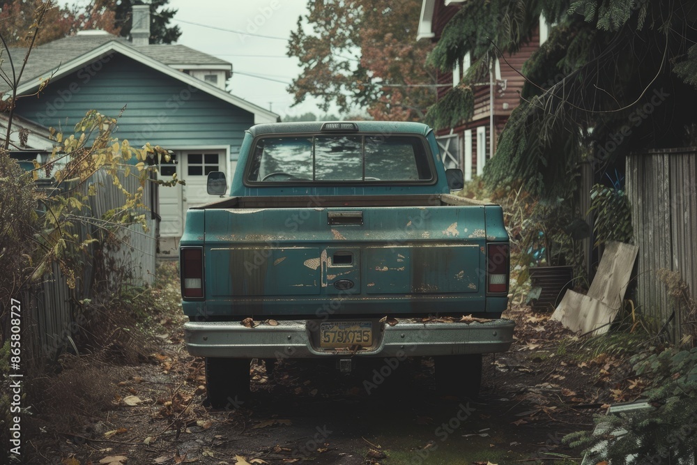 Rear yard has pickup truck parking Rear yard has pickup truck parking
