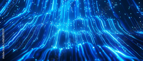 Bokeh, off focus background. Rising particles and water fall of light.

