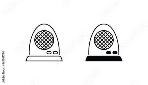 Heater icon design with white background stock illustration