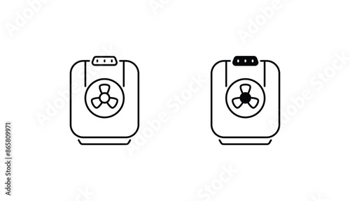 Air Cooler icon design with white background stock illustration