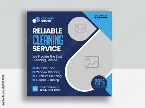 Cleaning service social media post banner template | Home Cleaning social media post banner | office | home and hotel cleaning social media post banner | Cleaning service marketing post banner design