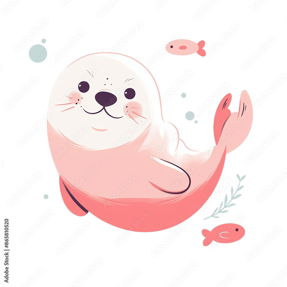 Cute cartoon seal enjoying underwater with bubbles and fish. Adorable sea creature illustration perfect for kids' design and stock images. Cute cartoon seal enjoying underwater with bubbles and fish. Adorable sea creature illustration perfect for kids' design and stock images.