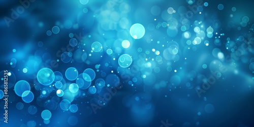 Bokeh, off focus background. Rising particles and glimmers of light.