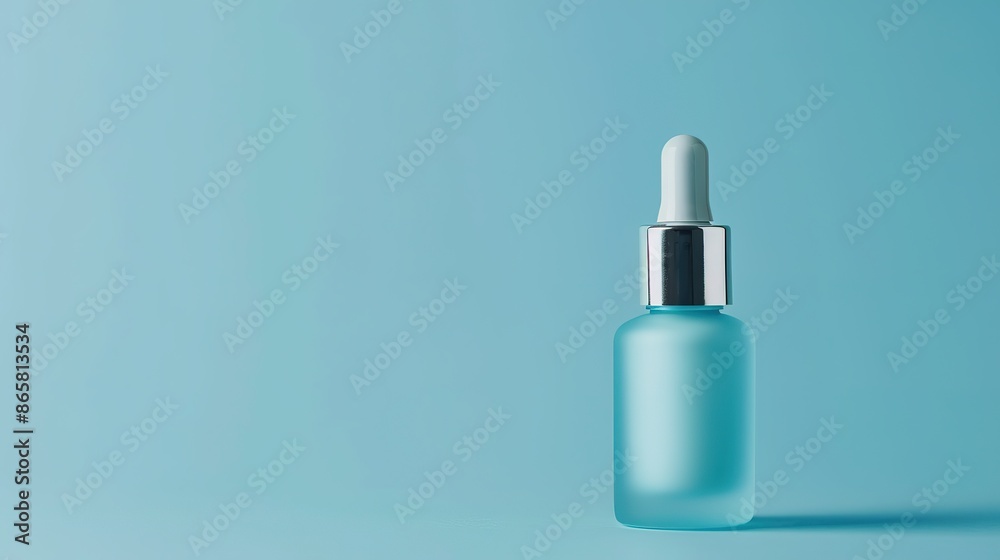 a frosted glass serum bottle with a silver dropper a frosted glass serum bottle with a silver dropper