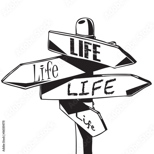 Road sign for life