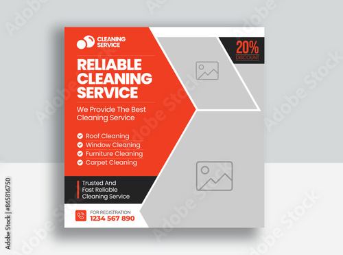 Cleaning service social media post banner template | Home Cleaning social media post banner | office | home and hotel cleaning social media post banner | Cleaning service marketing post banner design