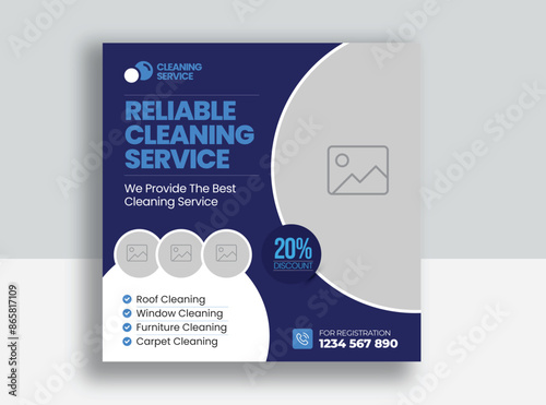Cleaning service social media post banner template | Home Cleaning social media post banner | office | home and hotel cleaning social media post banner | Cleaning service marketing post banner design