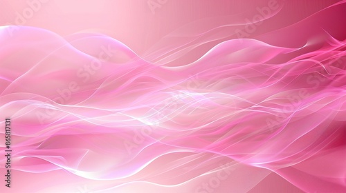 abstract pink background with waves and light effects