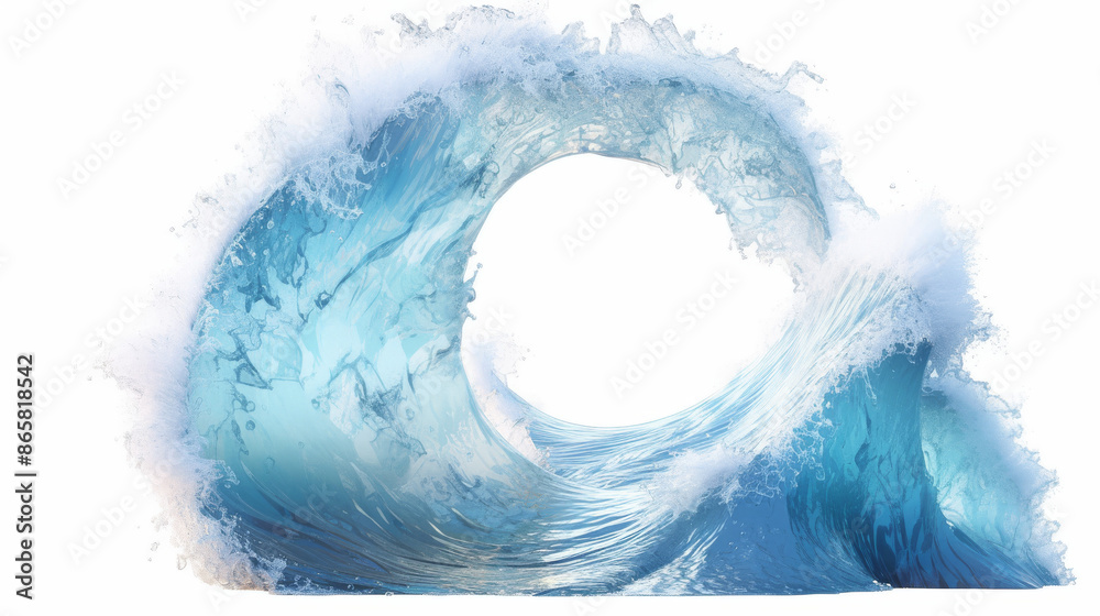 Fototapeta premium an ocean wave forming into the shape of the recycling symbol
