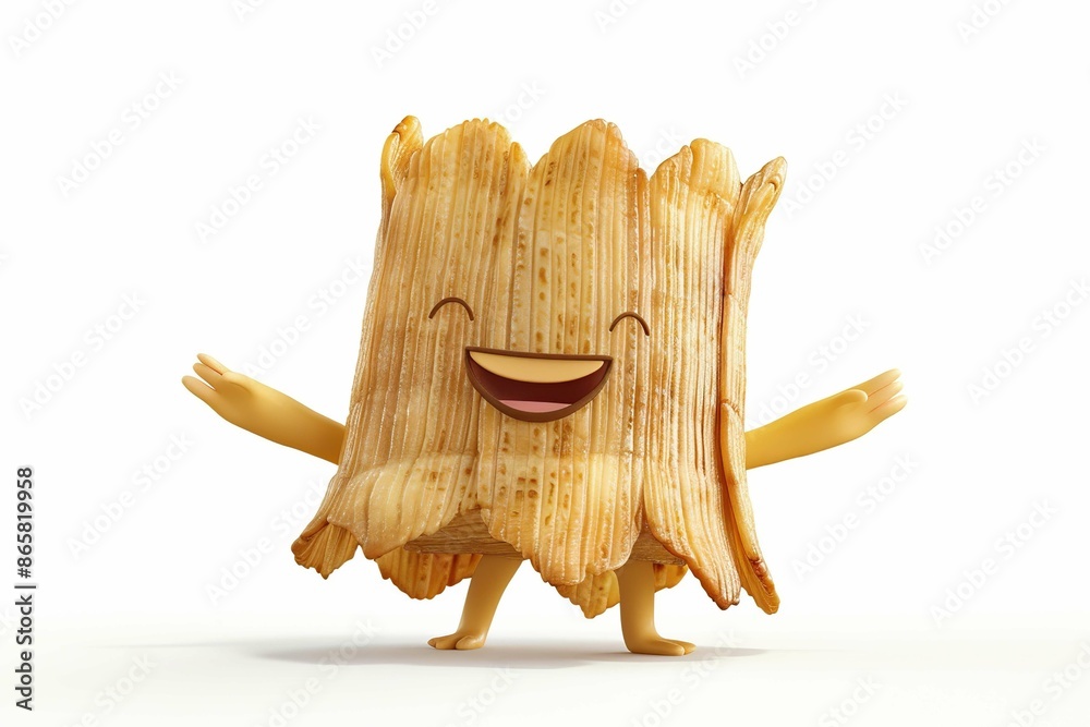 Fototapeta premium Tamales shaped funny character