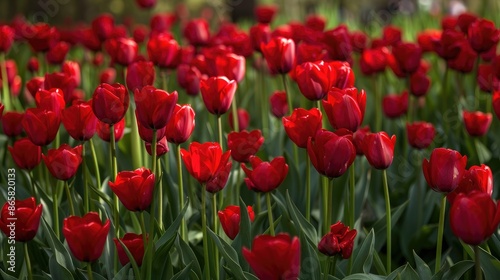 Lovely red tulips