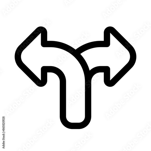 road route icon with line style, perfect for user interface projects