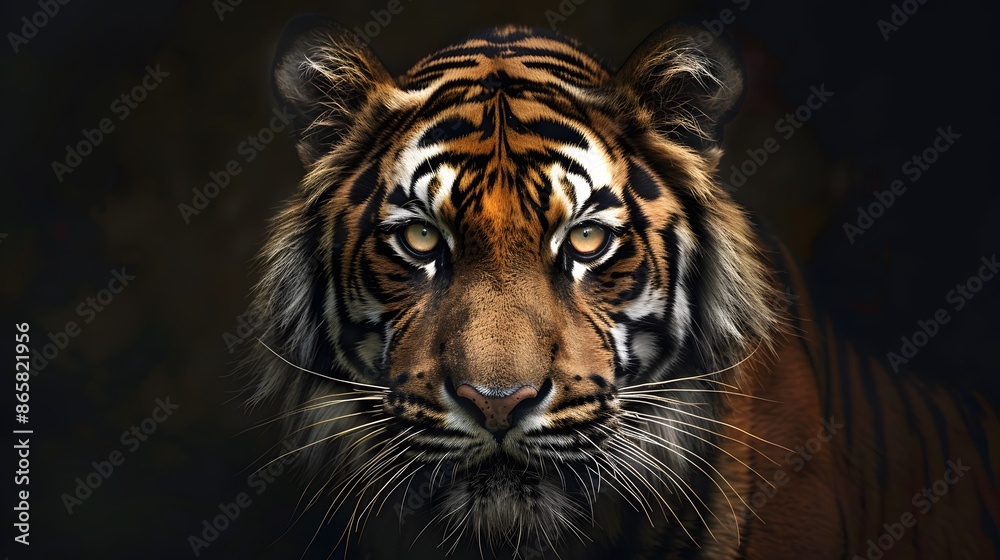 tiger head. tiger head.