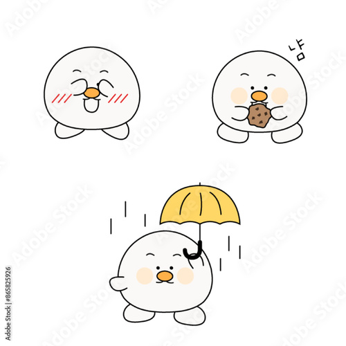 호빵 이모티콘 4(캐릭터+먹을것+귀여움+동그라미)