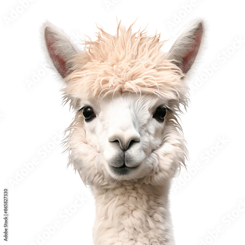 Close up of a alpaca isolated on transparent background © The Stock Guy