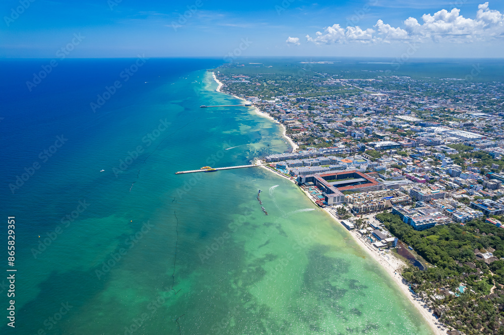 aerial view of Playa del Carmen, Mexico aerial view of Playa del Carmen, Mexico