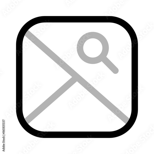 map search icon with duoline style, perfect for user interface projects