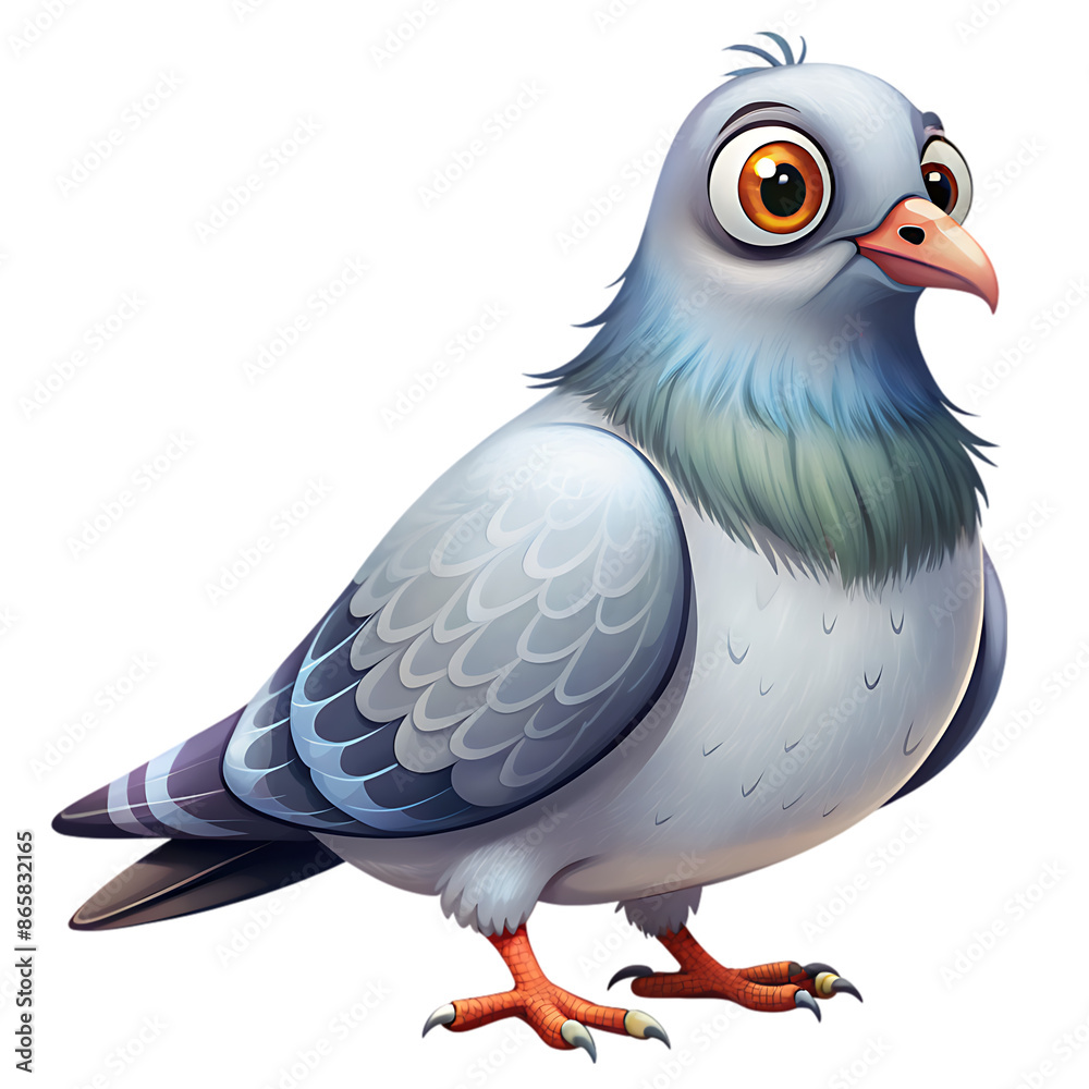 Dove with big eyes cartoon style Dove with big eyes cartoon style