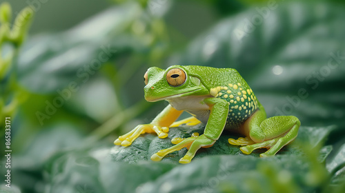 frog day nature frog on leaf