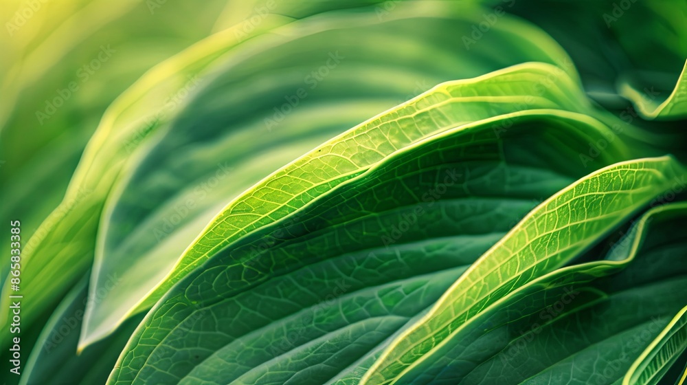 Closeup leaf texture. Green tropical plant close Closeup leaf texture. Green tropical plant close