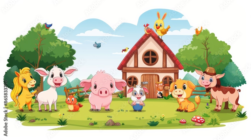 Daily Life of Farm Animals on the Farm 