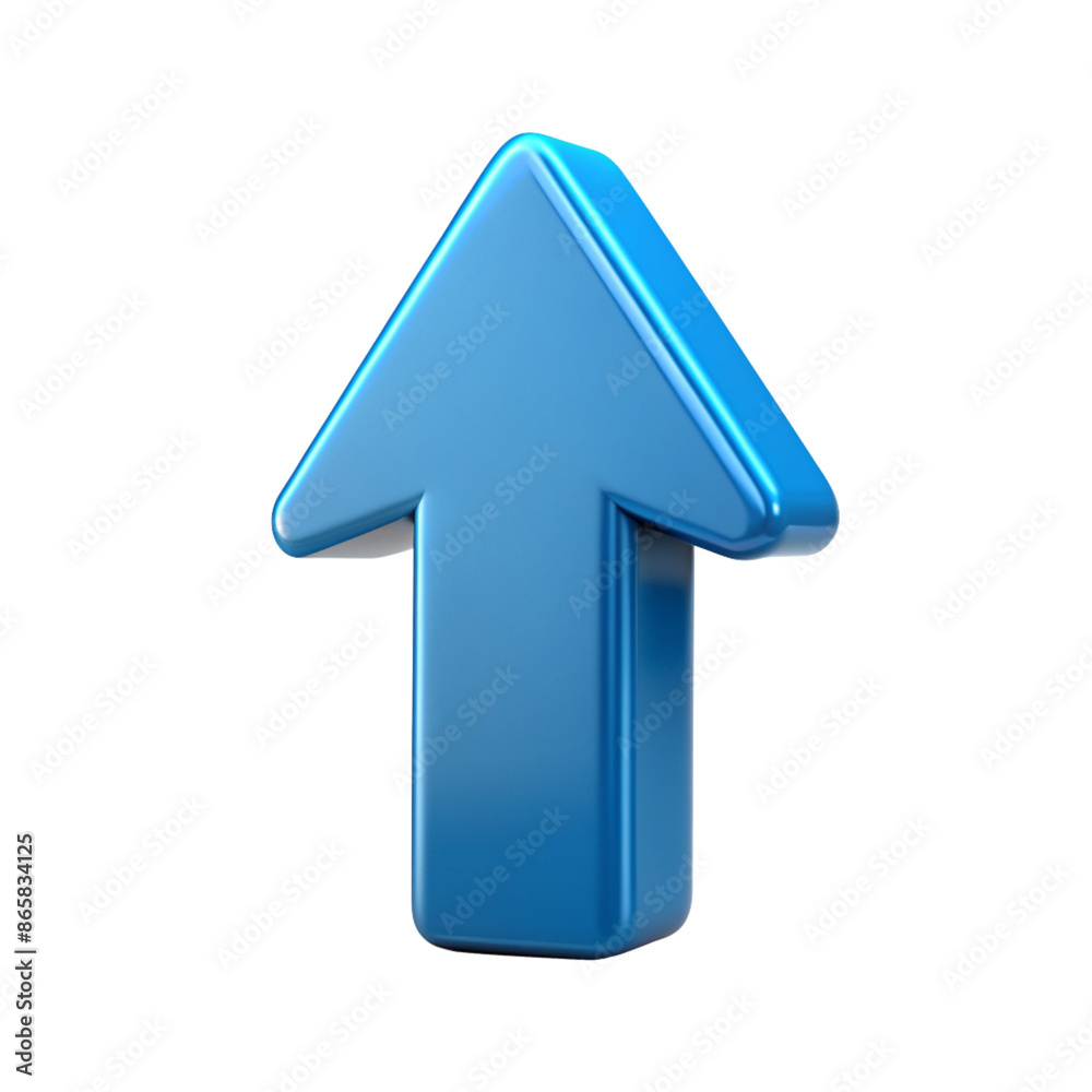 3d rendered blue arrow with a glossy finish isolated on transparent png background 3d rendered blue arrow with a glossy finish isolated on transparent png background
