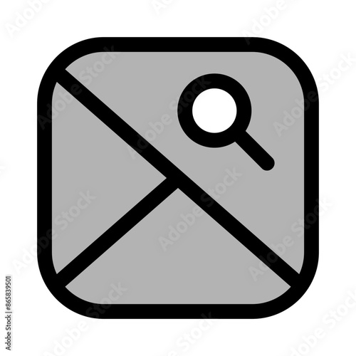 map search icon with duotone style, perfect for user interface projects