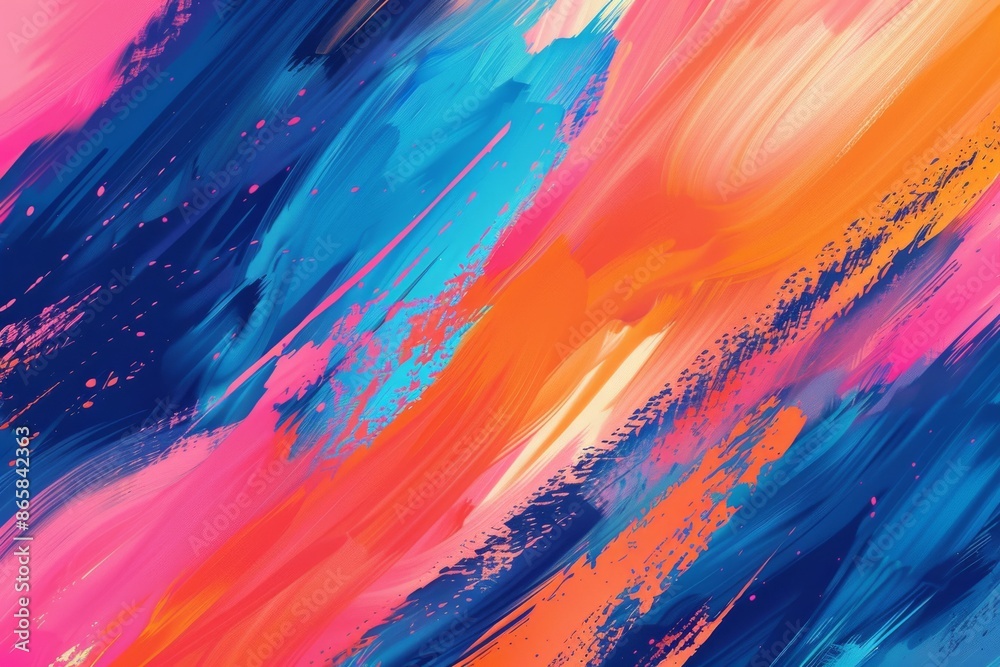 Abstract background with brush strokes in colors of blue and red. Abstract background with brush strokes in colors of blue and red.