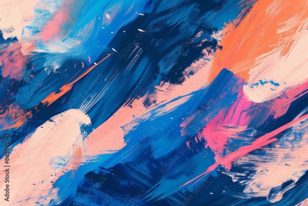 Abstract background with brush strokes in colors of blue and red. Abstract background with brush strokes in colors of blue and red.