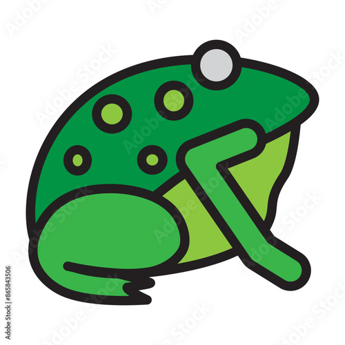 Toad Vector Filled Icon Design
