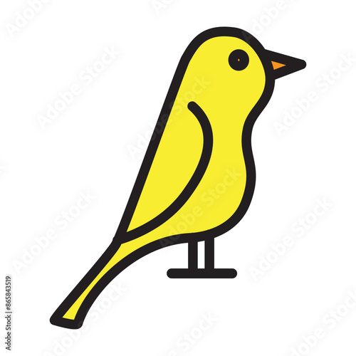 Canary Vector Filled Icon Design