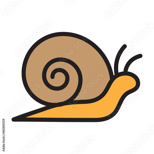Snail Vector Filled Icon Design