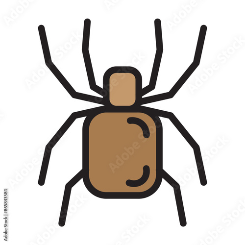 Tarantula Vector Filled Icon Design