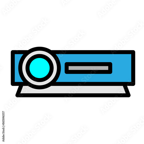 Projector Vector Filled Icon Design