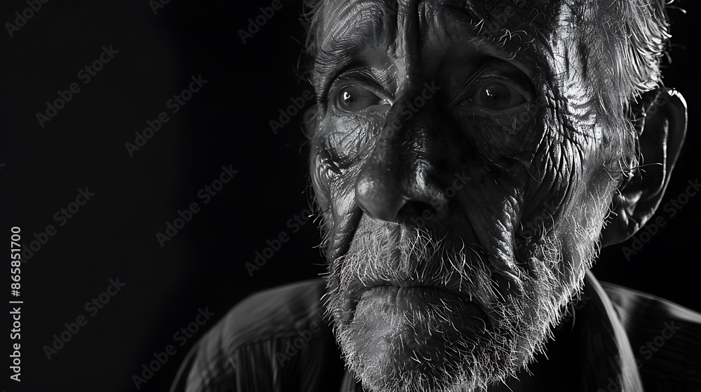 A black and white holographic portrait of a weathered businessman, his face etched with the despair of a lifetime of financial struggles. A black and white holographic portrait of a weathered businessman, his face etched with the despair of a lifetime of financial struggles.
