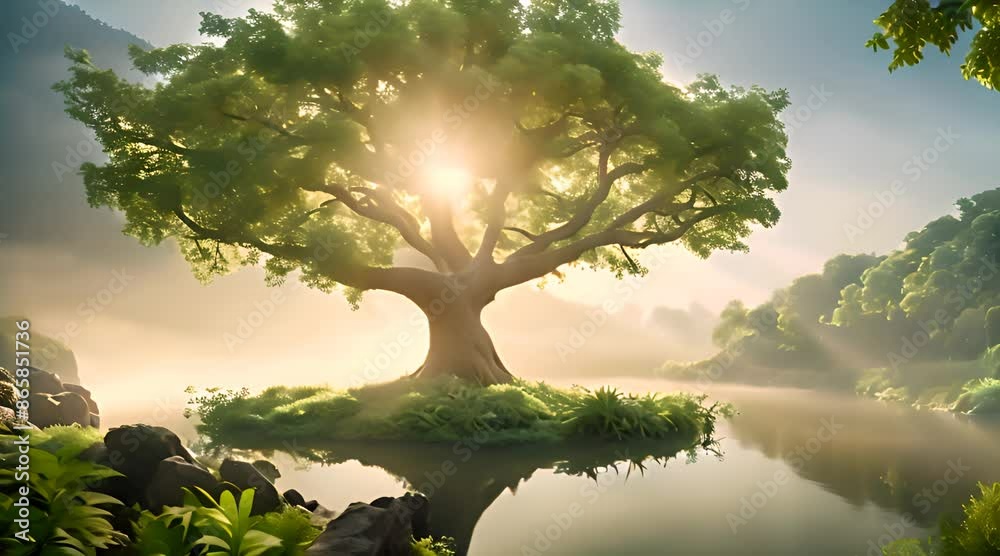 Verdant Garden of Eden. Genesis Creation