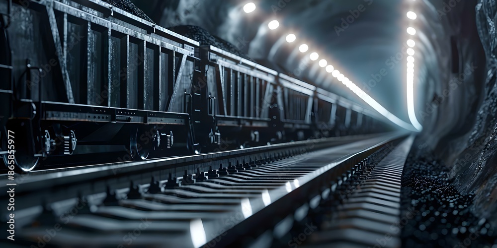 Coal transported in dark railway wagons through industrial landscapes depicting gritty scene. Concept Industrial Landscapes, Dark Railway Wagons, Gritty Scene, Coal Transportation, Urban Photography Coal transported in dark railway wagons through industrial landscapes depicting gritty scene. Concept Industrial Landscapes, Dark Railway Wagons, Gritty Scene, Coal Transportation, Urban Photography