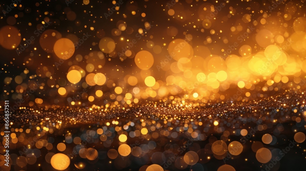Abstract background of sparkling golden bokeh lights. Festive, celebratory, and luxurious texture with copy space. Abstract background of sparkling golden bokeh lights. Festive, celebratory, and luxurious texture with copy space.