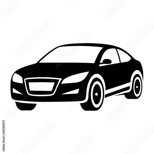car silhouette logo icon vector illustrations on white background. © bizboxdesigner