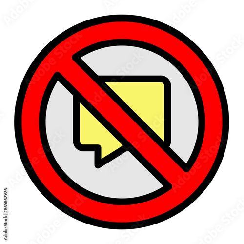 No Message Vector Filled icon design