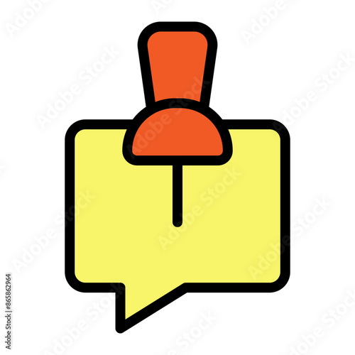 Pinned Vector Filled icon design