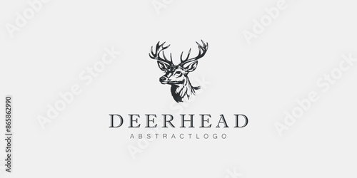 abstract deer head logo