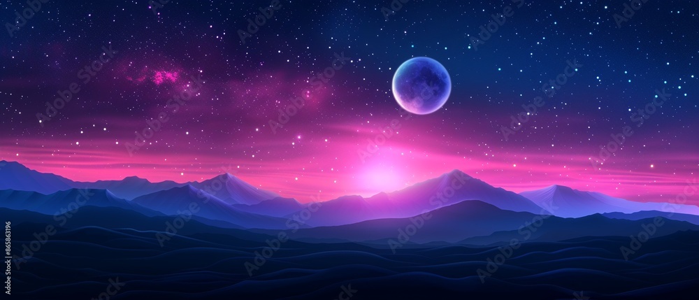 Alien planet hiking adventure, galaxy sky, Bright, Digital Art, Starry landscape, Detailed and futuristic, High detail Alien planet hiking adventure, galaxy sky, Bright, Digital Art, Starry landscape, Detailed and futuristic, High detail