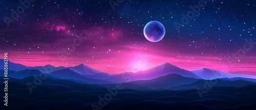 Alien planet hiking adventure, galaxy sky, Bright, Digital Art, Starry landscape, Detailed and futuristic, High detail