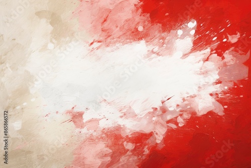 Indonesian flag, rendered in impressionism style, copy space - generative ai