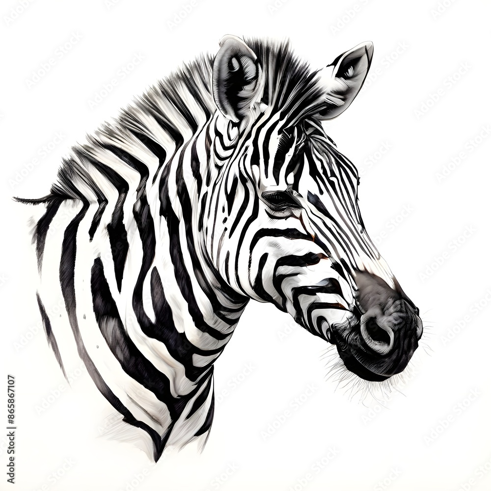 Zebra Isolated on White Background Zebra Isolated on White Background
