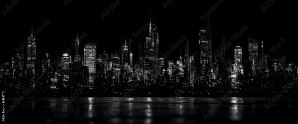 Obraz premium blackAnd white image of Black and abstract wood grain morphing i