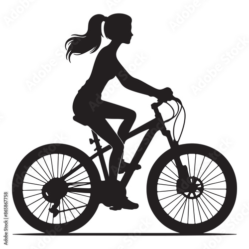 Cycling silhouette vector