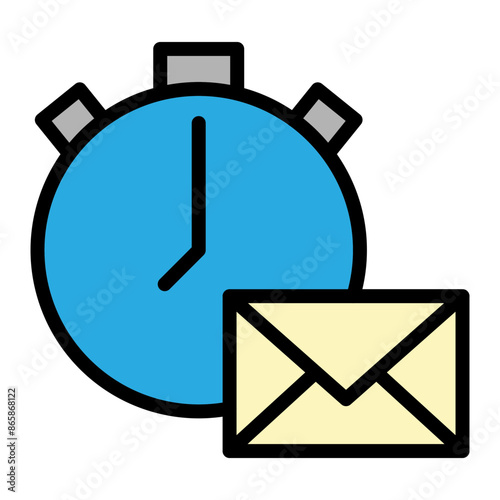 Express Mail Vector Filled Icon design
