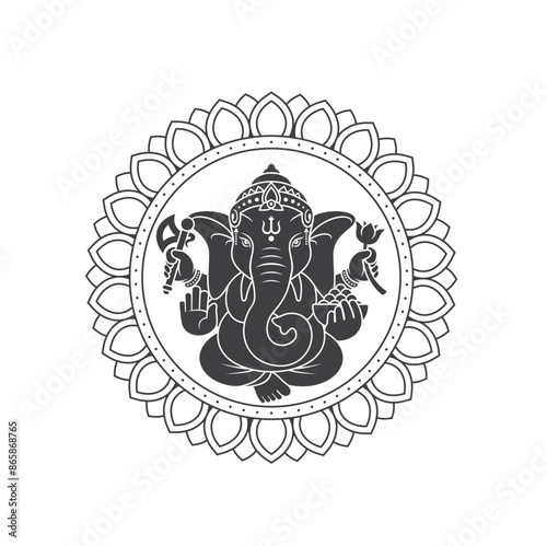 Ganesha, the god of knowledge and intelligence, the god of protection, the god of repelling evil or disaster and the god of wisdom.